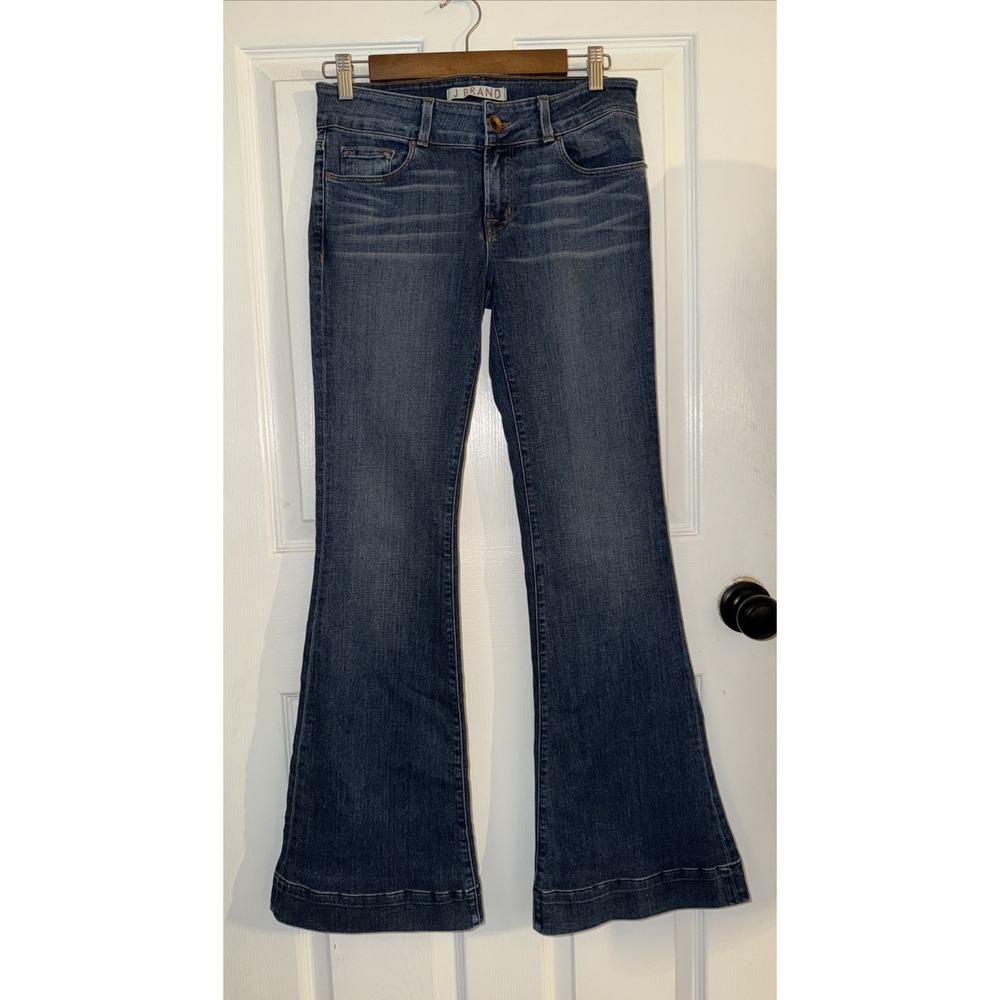 J Brand Love Story Women's Jeans Sz 27 Dark Wash Flare Leg Denim USA Y2K Lowrise